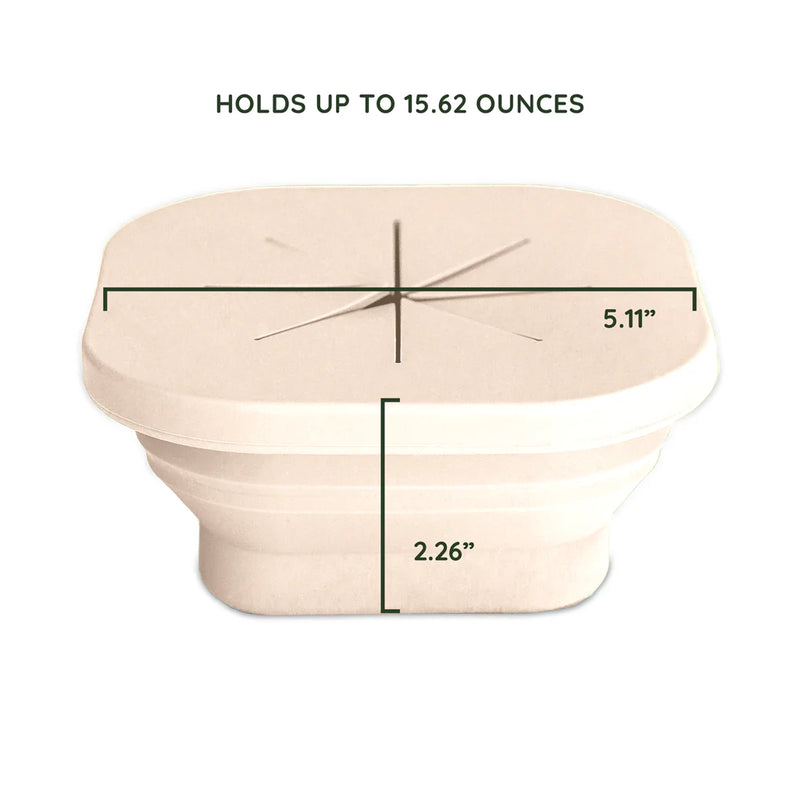 Collapsible Snack Bowl - Safari Warm Cream