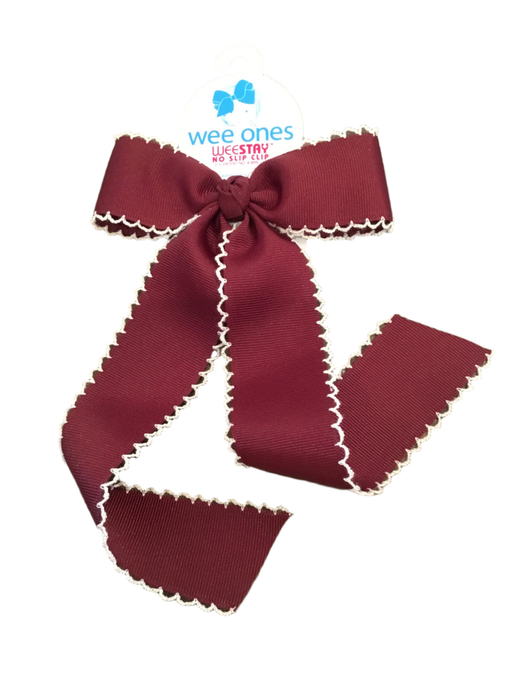 Moonstitch Streamer Bow - Maroon