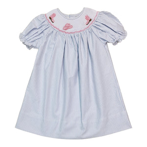 Cowgirl Boots & Hat Smocked Bishop Dress