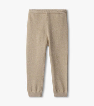 Gold Glitter Knit Baby Tights Legging