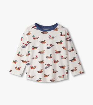 Duck Decoys Print LS Tee & Pull-On Pant Set