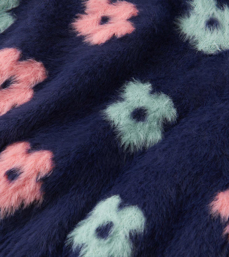 Girls Big Flowers Open Cardigan