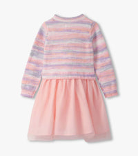 Pastel Rainbow Fuzzy Mixed Dress