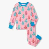 Pink Bottle Brush Stretch Cotton Pajama Set