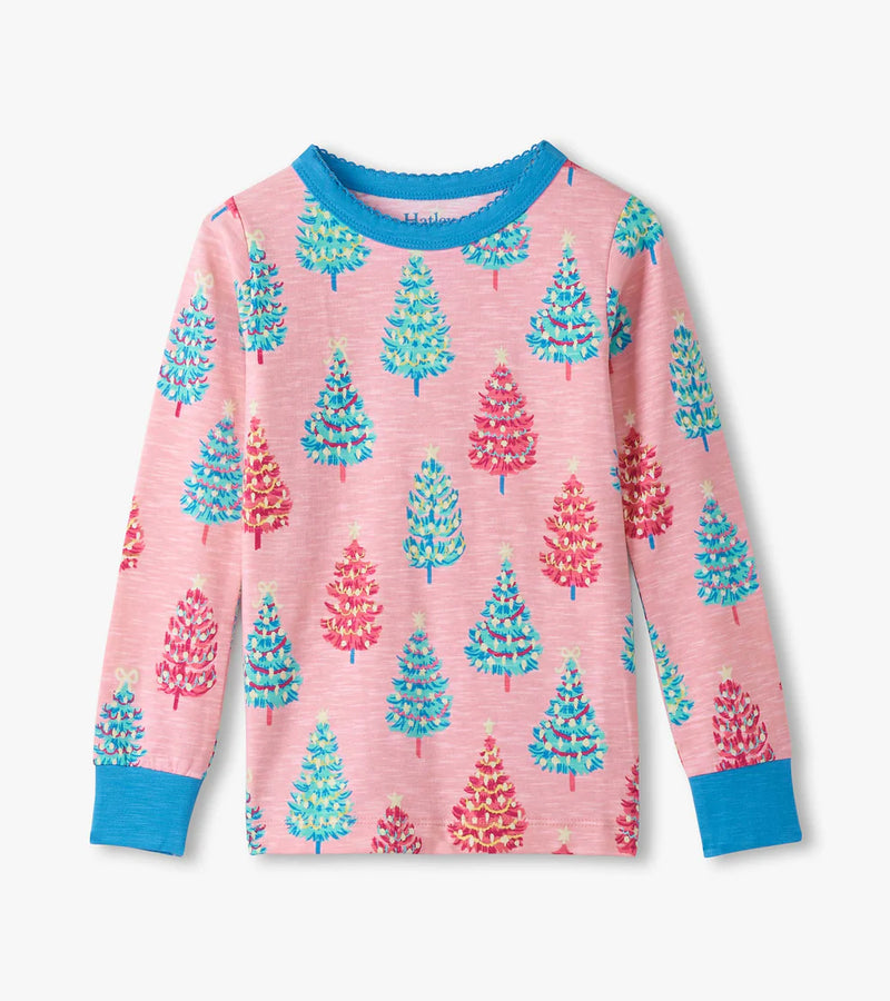 Pink Bottle Brush Stretch Cotton Pajama Set