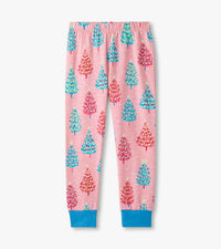Pink Bottle Brush Stretch Cotton Pajama Set