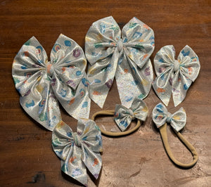 Lucky Charms 5" Sailor Bow on Clip