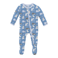 Dream Blue Hey Diddle Diddle Footie with 2 Way Zipper