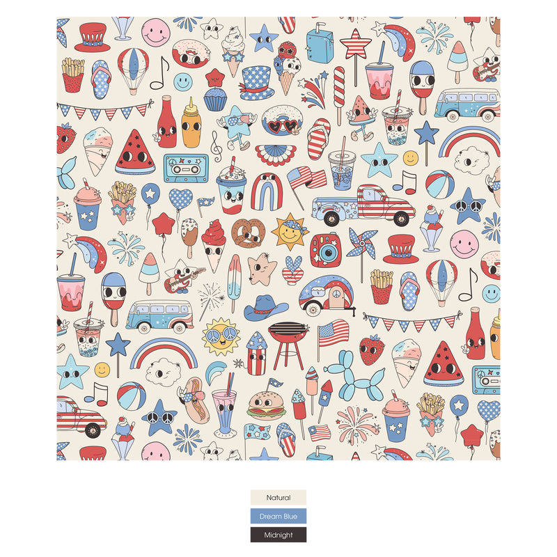 Print Footie with 2 Way Zipper - Party USA
