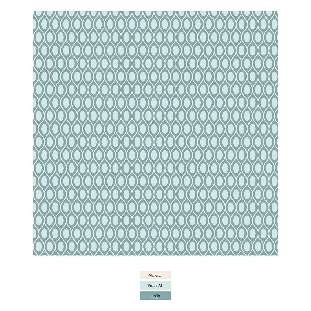 2 Way Zipper Footie - Jade Wavy Lattice