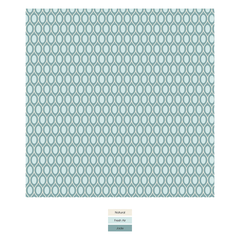 2 Way Zipper Footie - Jade Wavy Lattice