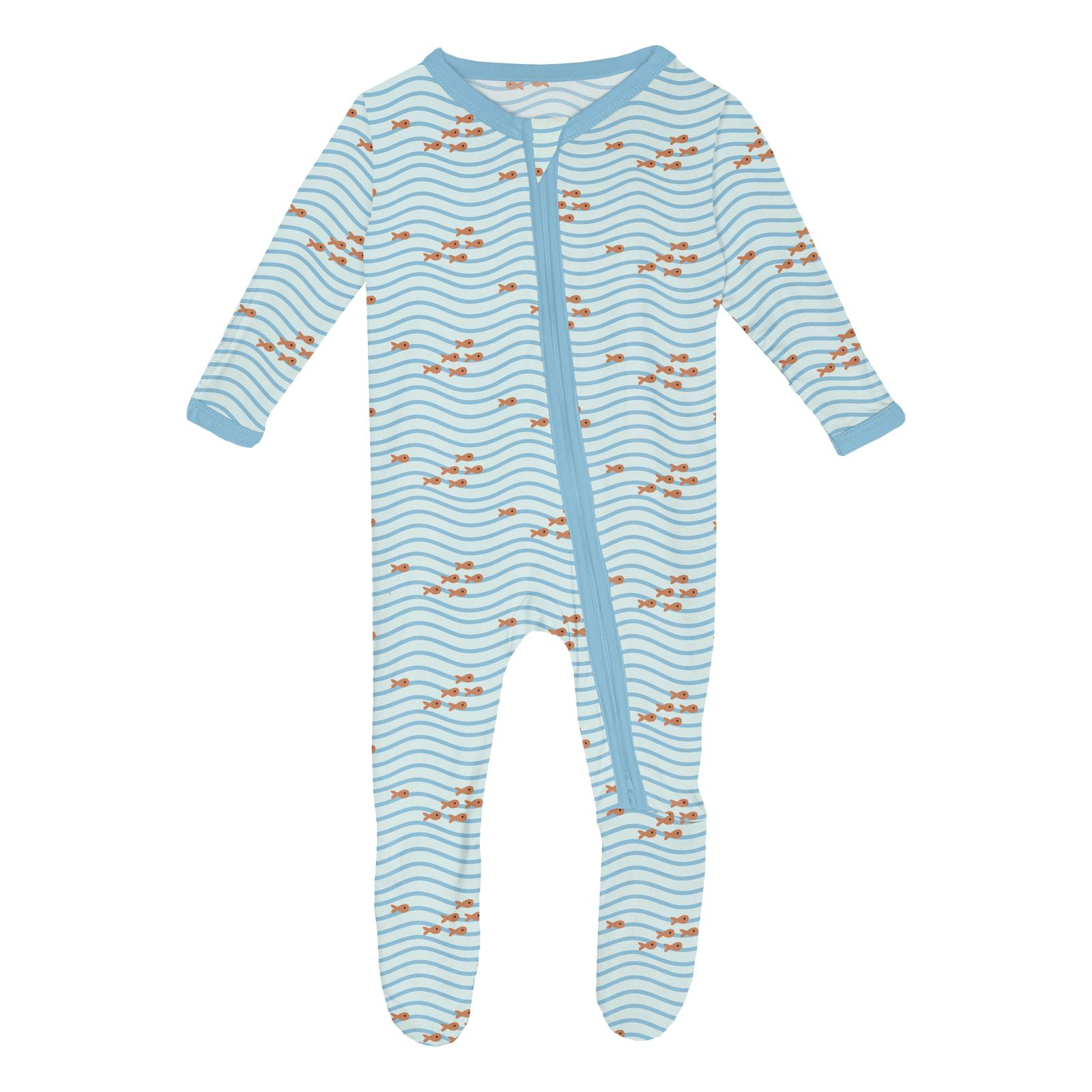 KicKee Pants Baby Boys' Print Coverall - Super Soft Bamboo Viscose Romper