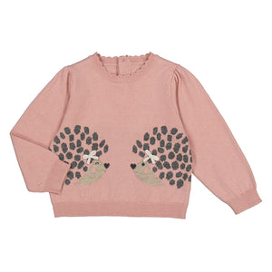 Blush Hedgehog Jacquard Jumper Sweater