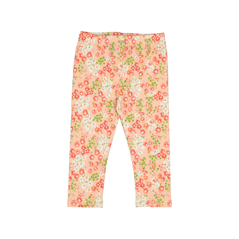 Peach Floral Leggings