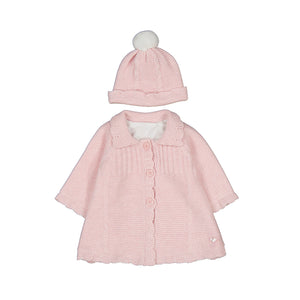Quartz Pink Knit Coat & Hat