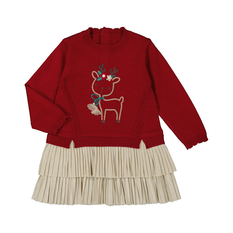 Cherry Red Reindeer Dress