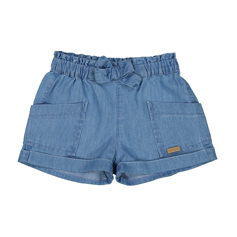 Light Denim Baby Girl Shorts