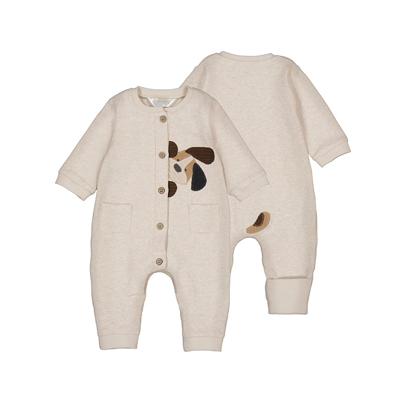 Puppy Pottery Beige Button Up Coverall