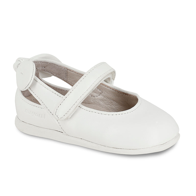 White Mary Jane Bow Shoes