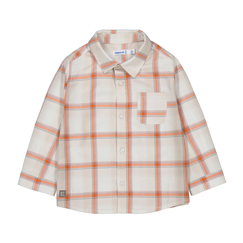 Pumpkin Plaid Button Up Shirt