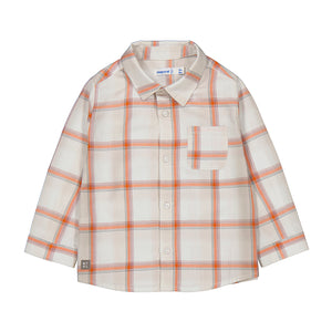 Pumpkin Plaid Button Up Shirt