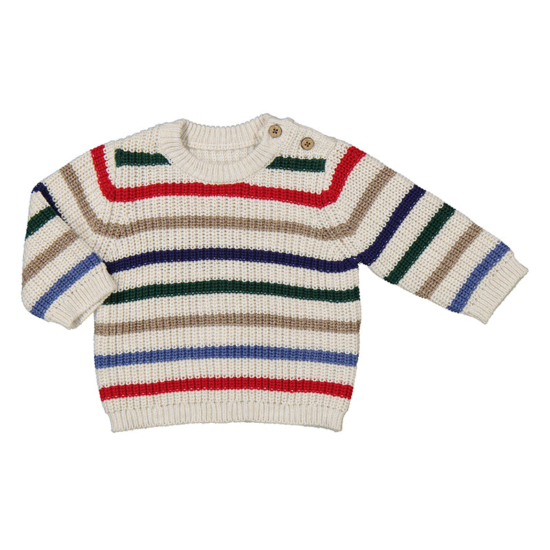 Multi Stripe Crew Neck Sweater