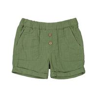 Sage Cotton Wide Leg Baby Boy Shorts