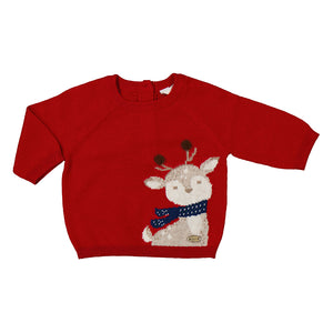 Reindeer Red Jacquard Jumper Sweater