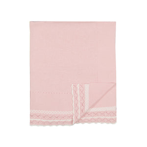 Crystal Pink Knit Cotton Baby Shawl Blanket