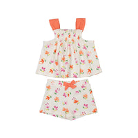 Bambula Carrot Floral Baby Tank & Shorts Set