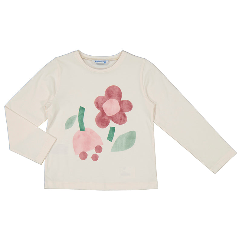 Long Sleeve Flower Collage Shirt