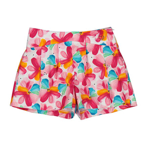 Magenta Painted Floral Skort