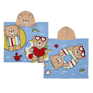 Bears Tubing Hooded Towel