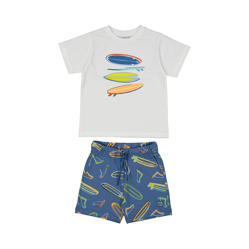 Surfboards White Shirt & Shorts Set