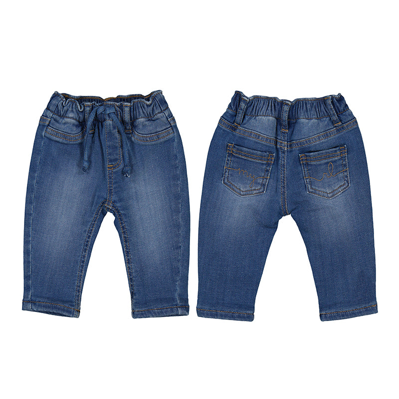 Boy Basic Jean Drawstring Trousers