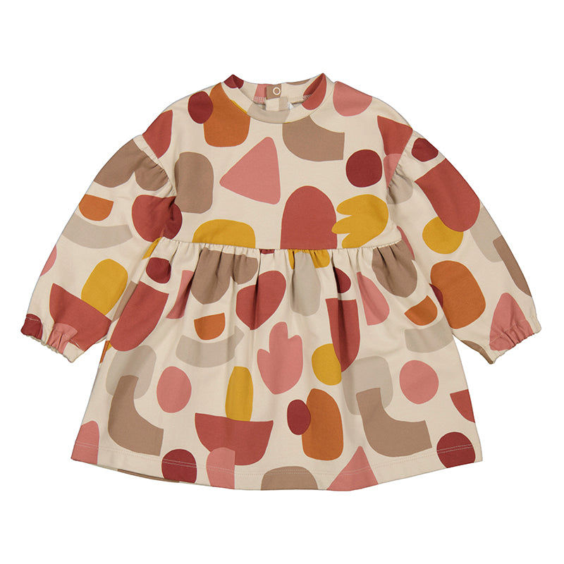 Clay Shapes Long Sleeve Dress