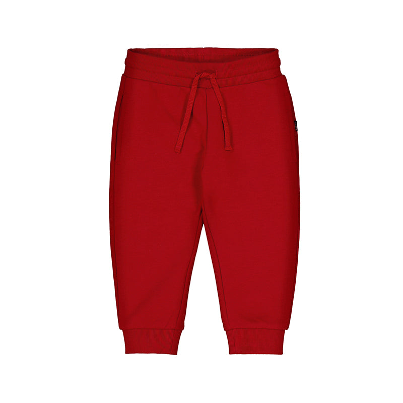 Red Joggers - Basic Cuffed Fleece Trousers