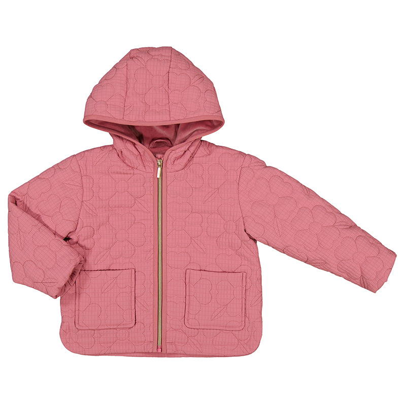 Camellia Pink Floral Padded Coat