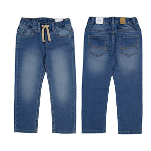 Soft Medium Blue Denim Jogger Pants