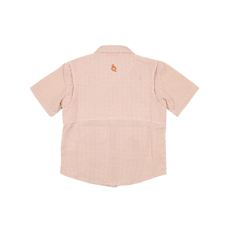 Guayabera - Gameday Burnt Orange Wave Check SS Shirt