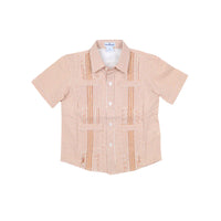 Guayabera - Gameday Burnt Orange Wave Check SS Shirt