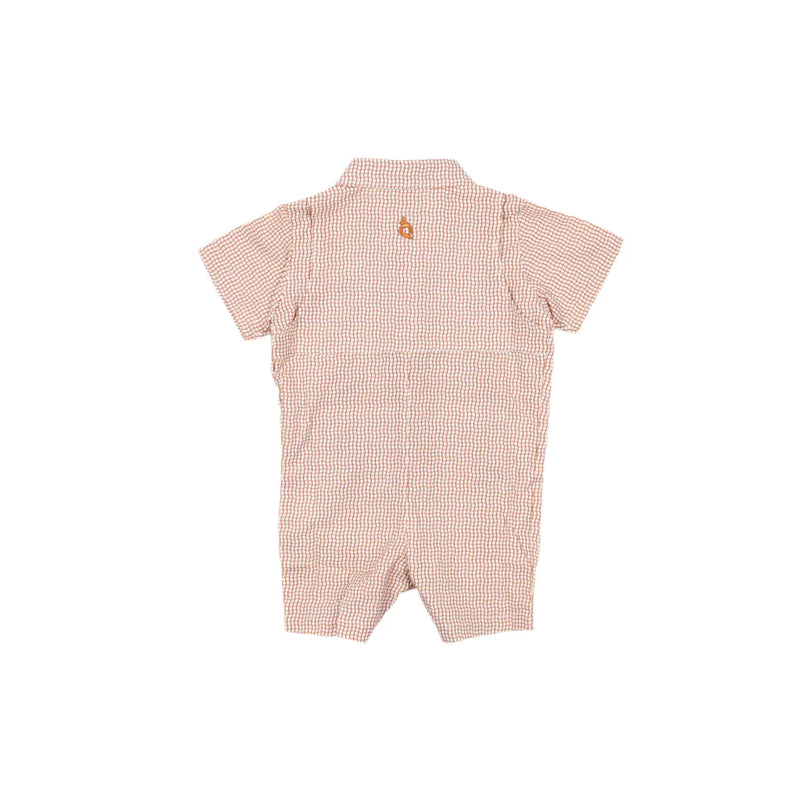 Gameday Burnt Orange Guayabera Romper