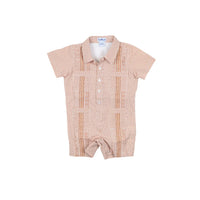 Gameday Burnt Orange Guayabera Romper