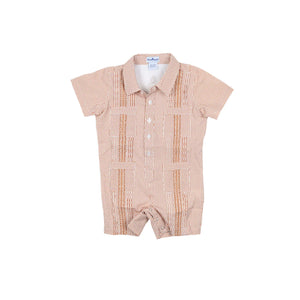 Gameday Burnt Orange Guayabera Romper