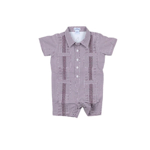 Gameday Maroon Guayabera Romper