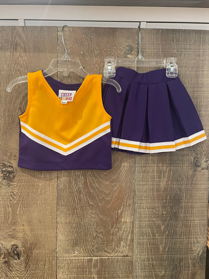 Cheerleader Uniform - Purple & Gold