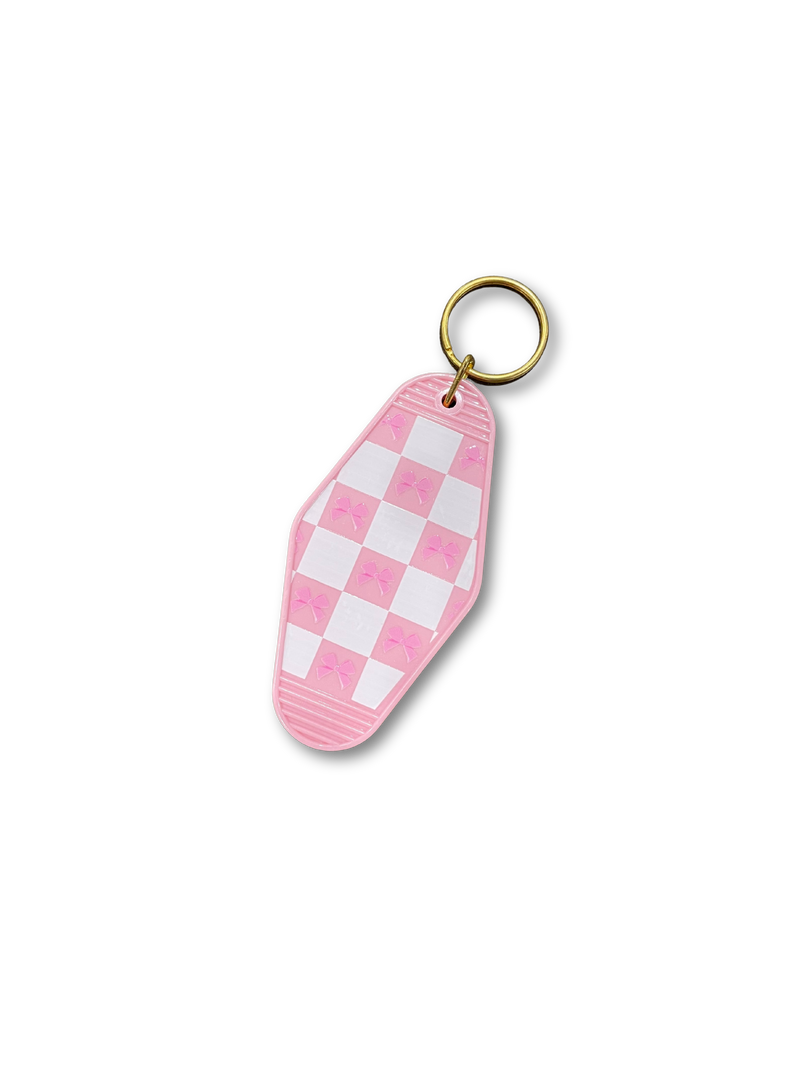 Retro Pink Keychains/Bag Charms
