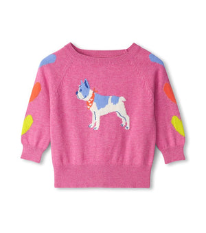 French Bulldog Raglan Pullover Sweater