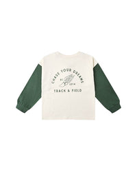 Relaxed Long Sleeve Henley - Chase Your Dreams