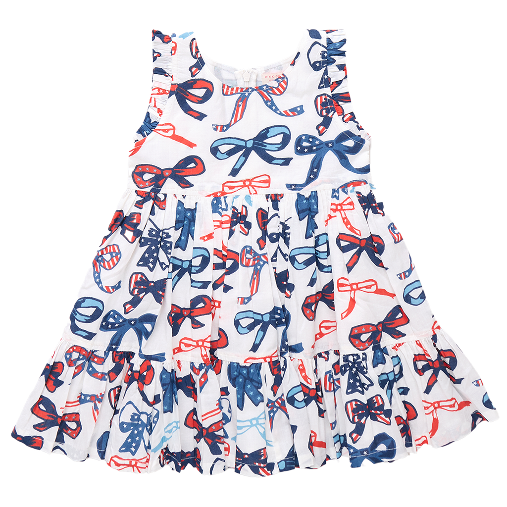 Kelsey Dress - Red White & Bows